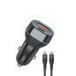 Dual Car Adapter Combo Charger - USB-C & Lightning Cable